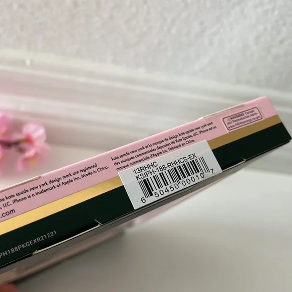 Kate Spade iPhone 13 clear transparent gold silver floral phone case new NWT - Picture 13 of 13